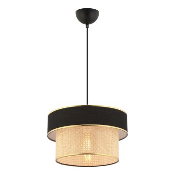 Závesný luster ERO 1xE27/60W/230V čierny/béžový