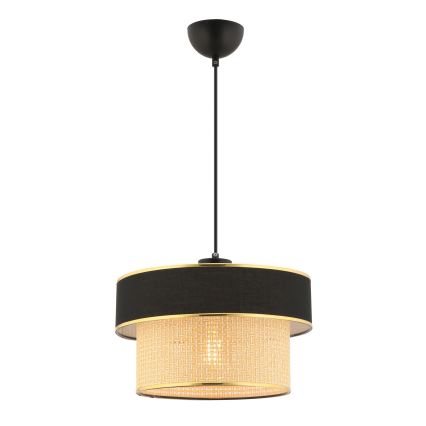 Závesný luster ERO 1xE27/60W/230V čierny/béžový