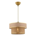 Závesný luster ERO 1xE27/60W/230V hnedý/zlatý