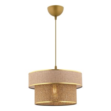 Závesný luster ERO 1xE27/60W/230V hnedý/zlatý
