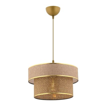 Závesný luster ERO 1xE27/60W/230V hnedý/zlatý