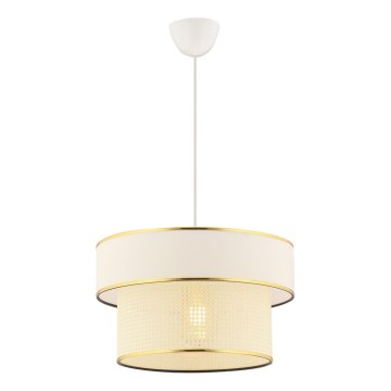 Závesný luster ERO 1xE27/60W/230V krémová/zlatá