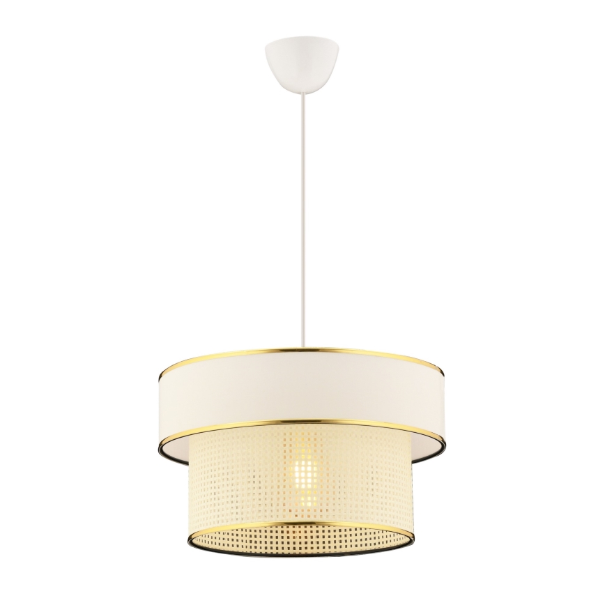 Závesný luster ERO 1xE27/60W/230V krémová/zlatá