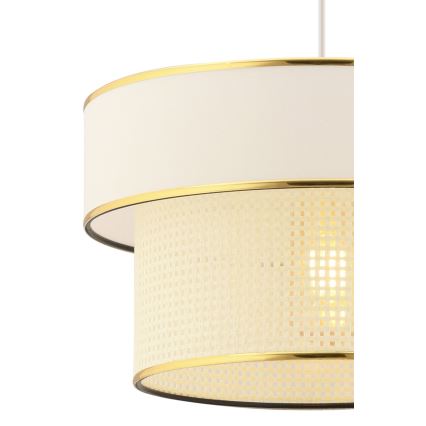 Závesný luster ERO 1xE27/60W/230V krémová/zlatá