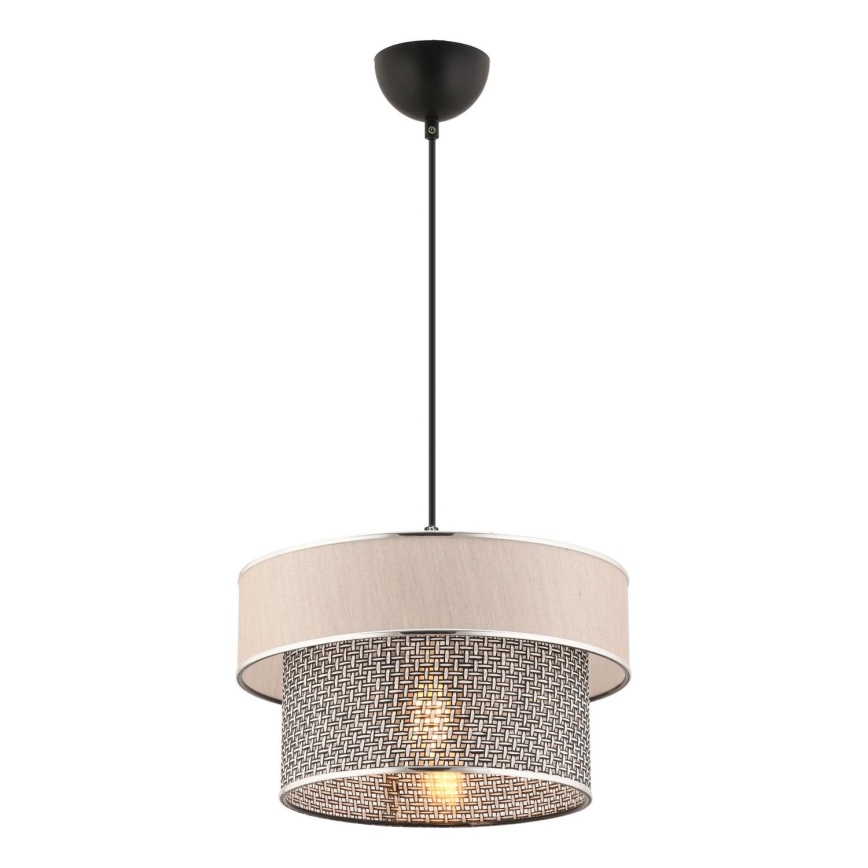 Závesný luster ERO 1xE27/60W/230V krémový/šedý