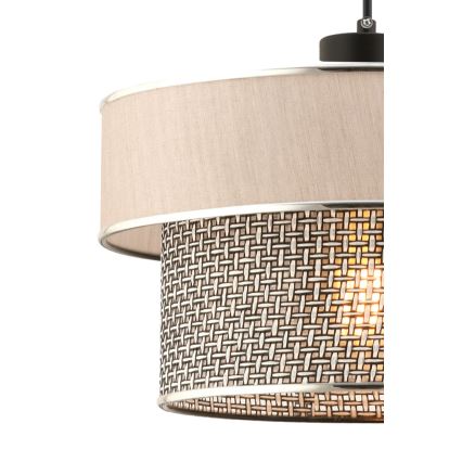 Závesný luster ERO 1xE27/60W/230V krémový/šedý