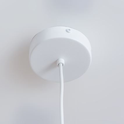 Závesný luster ETNA II na lanku 1xE27/15W/230V pr. 18,5 cm biela