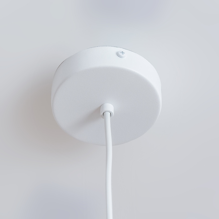 Závesný luster ETNA II na lanku 1xE27/15W/230V pr. 18,5 cm biela