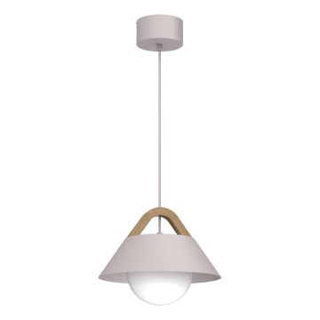 Závesný luster FUNDA na lane 1xE27/15W/230V krémový