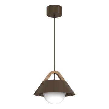 Závesný luster FUNDA na lanku 1xE27/15W/230V hnedý