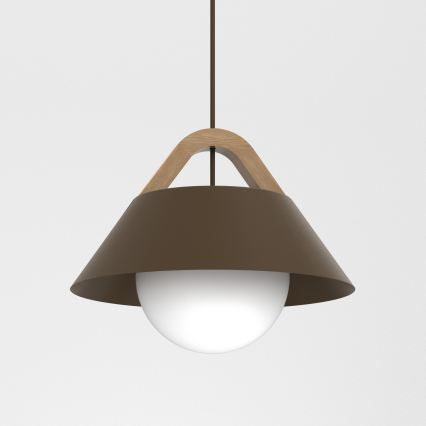 Závesný luster FUNDA na lanku 1xE27/15W/230V hnedý