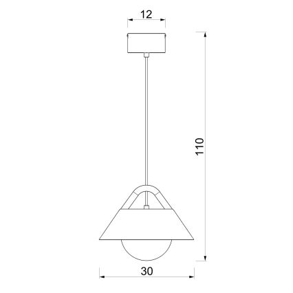 Závesný luster FUNDA na lanku 1xE27/15W/230V hnedý