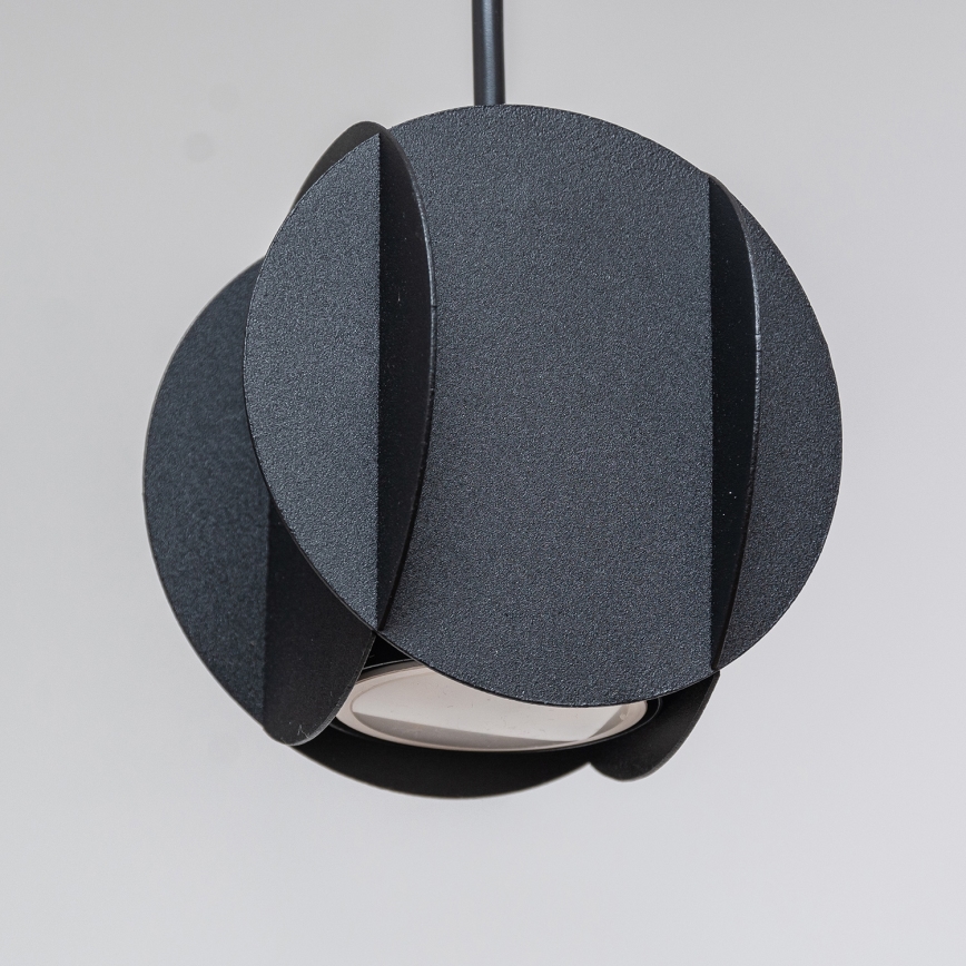 Závesný luster GAMBIT na lanku 4xGU10/10W/230V, čierny