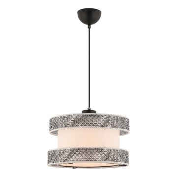 Závesný luster HALO 1xE27/60W/230V krémový/šedý