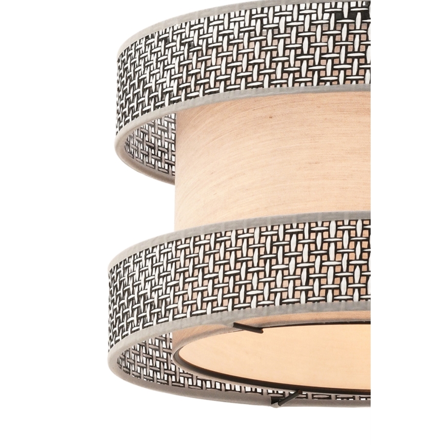 Závesný luster HALO na lanku 1xE27/60W/230V, béžovo-šedý