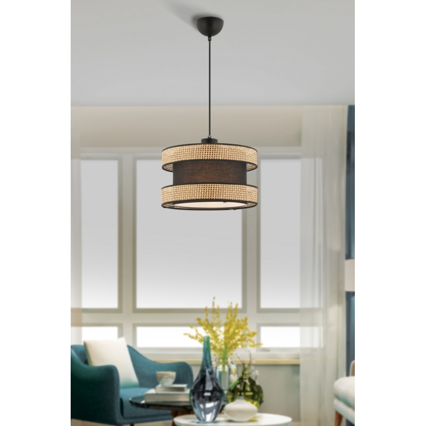 Závesný luster HALO na lanku 1xE27/60W/230V hnedá/béžová