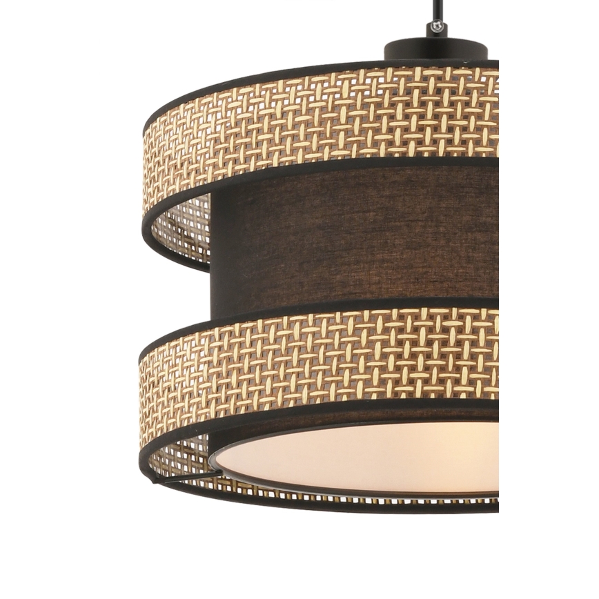 Závesný luster HALO na lanku 1xE27/60W/230V hnedá/béžová