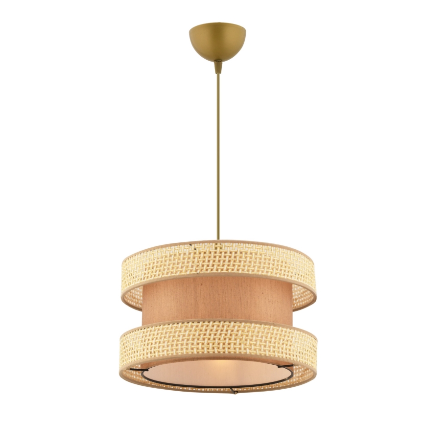 Závesný luster HALO na lanku 1xE27/60W/230V hnedá/béžová
