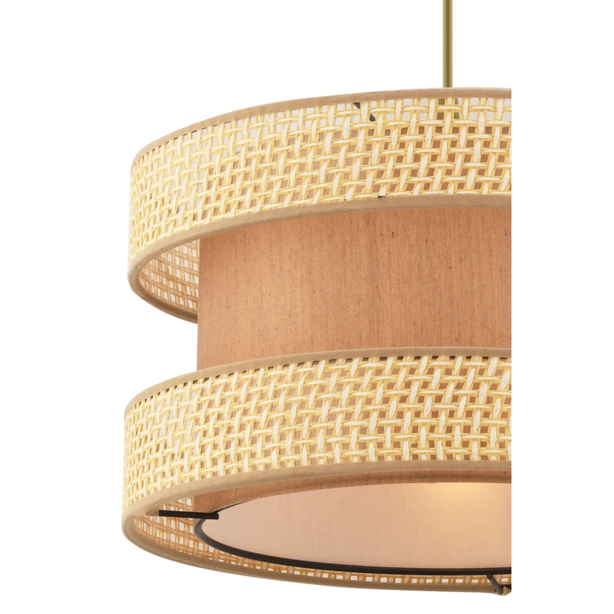 Závesný luster HALO na lanku 1xE27/60W/230V hnedá/béžová