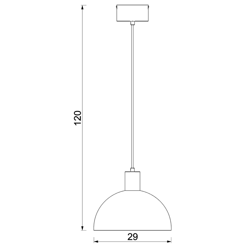 Závesný luster HANDA na lanku 1xE27/15W/230V bordový