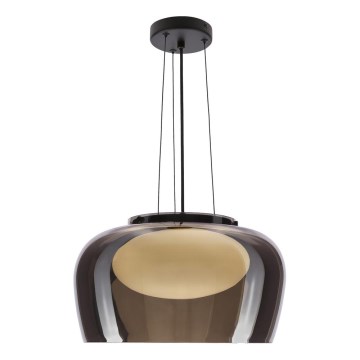 Závesný luster INSIEME na lane 1xGX53/10W/230V priemer 38 cm dymovo čierny