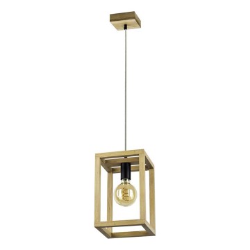 Závesný luster KAGO 1xE27/60W/230V, matný dub