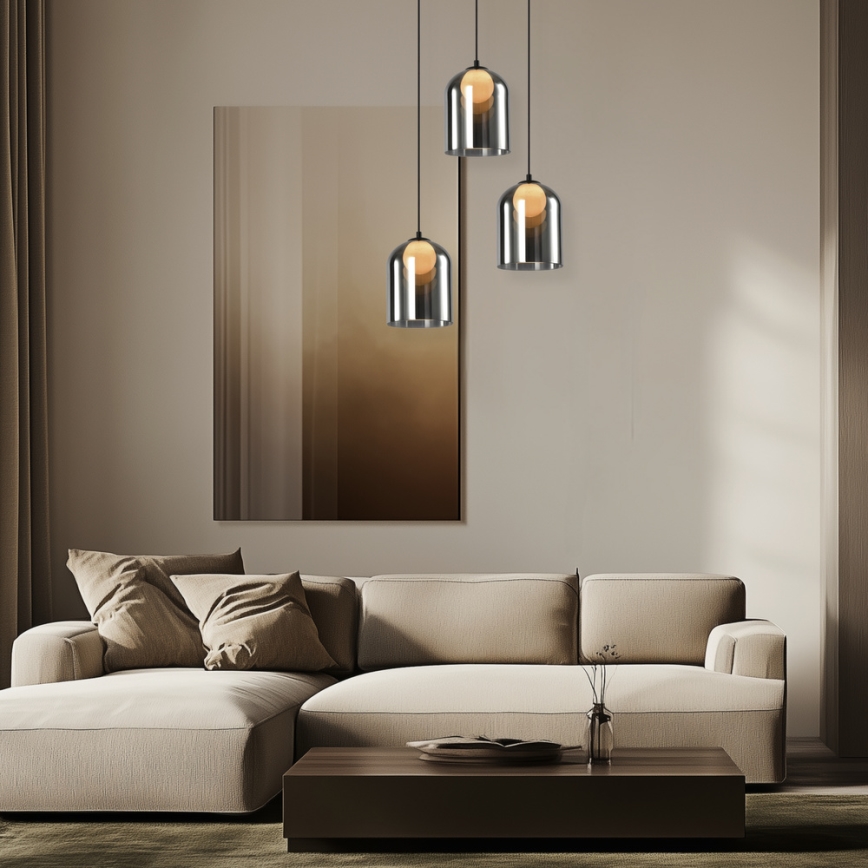 Závesný luster KLEA 1xG9/15W/230V dymovo čierny