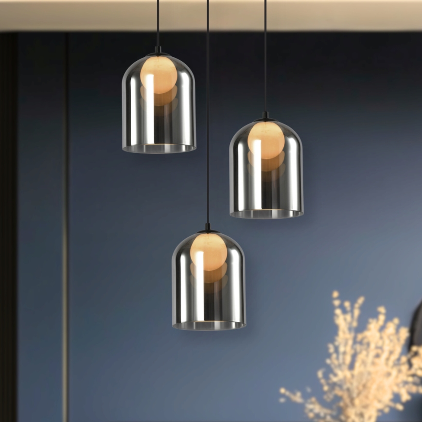 Závesný luster KLEA 1xG9/15W/230V dymovo čierny