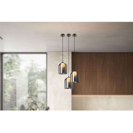 Závesný luster KLEA 1xG9/15W/230V dymovo čierny