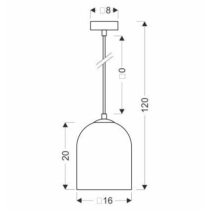 Závesný luster KLEA na lanku 1xG9/15W/230V dymovo čierny