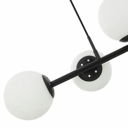 Závesný luster MADDIE 5xE14/5W/230V čierna