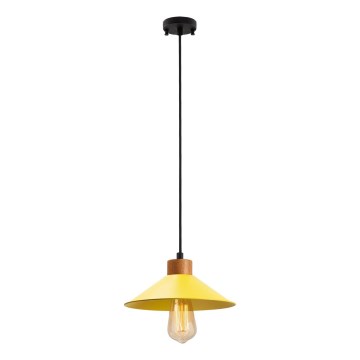 Závesný luster MANAVGAT 1xE27/40W/230V žltá/hnedá