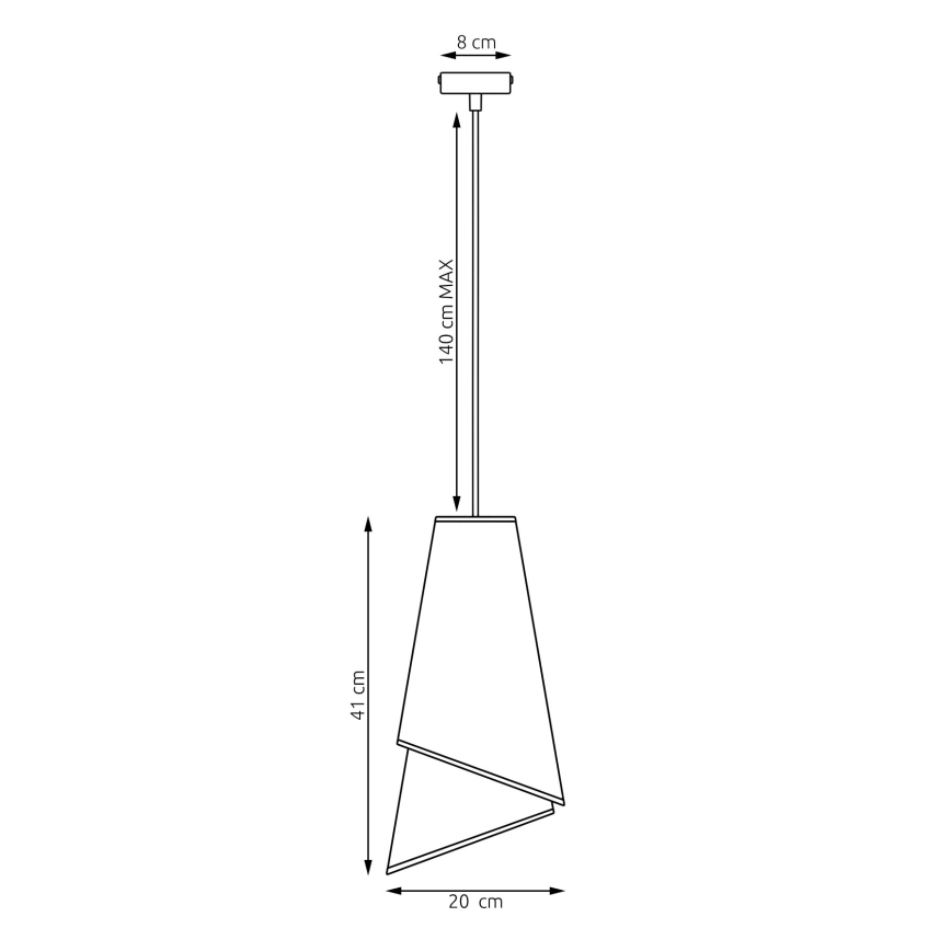 Závesný luster MODA 1xE27/15W/230V biela/zlatá