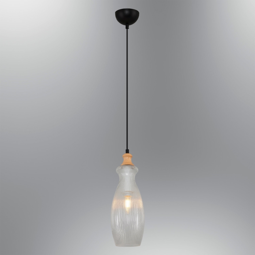 Závesný luster na kábli BOTTLE 1xE14/4W/230V číry