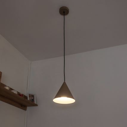 Závesný luster na kábli ETNA II 1xE27/15W/230V pr. 18,5 cm béžová