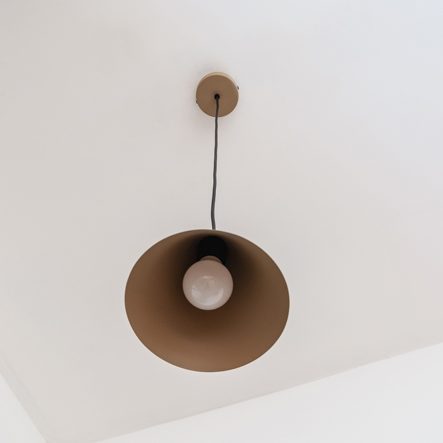 Závesný luster na kábli ETNA II 1xE27/15W/230V pr. 18,5 cm béžová