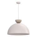 Závesný luster na kábli NEVIS 1xE27/15W/230V pr. 50 cm krémový