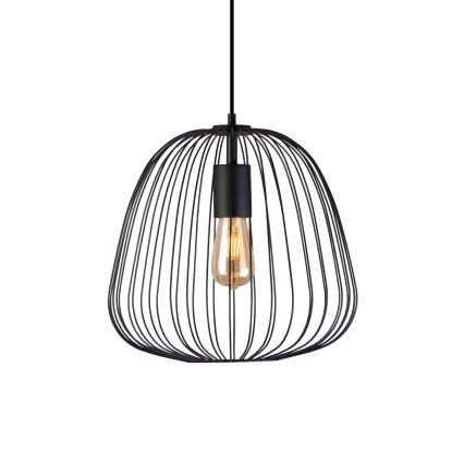 Závesný luster na kábli OVELLA 1xE27/15W/230V pr. 36 cm čierny