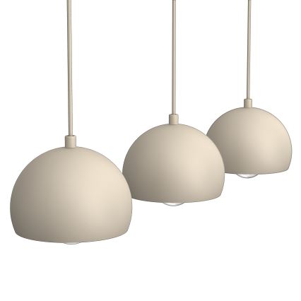 Závesný luster na kábli SOOL 3xE27/15W/230V béžový