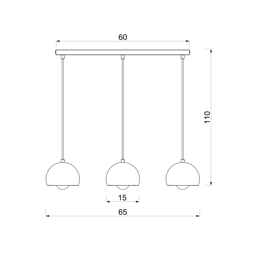 Závesný luster na kábli SOOL 3xE27/15W/230V béžový