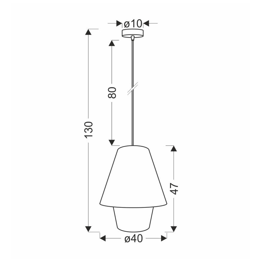 Závesný luster na lane AFRICA 1xE27/40W/230V pr. 40 cm hnedá/krémová