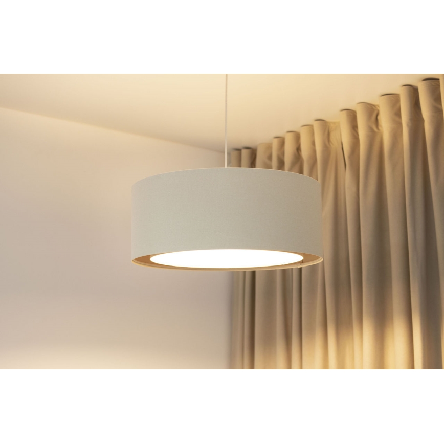 Závesný luster na lane BOHO TRINITI 1xE27/60W/230V, priemer 50 cm, krémový