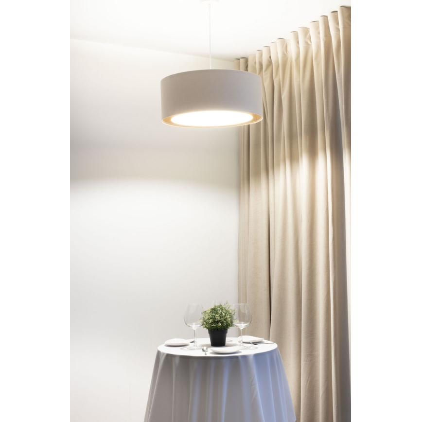 Závesný luster na lane BOHO TRINITI 1xE27/60W/230V, priemer 50 cm, krémový