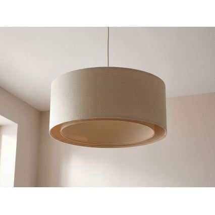 Závesný luster na lane BOHO TRINITI 1xE27/60W/230V, priemer 50 cm, krémový