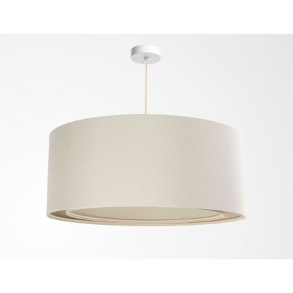 Závesný luster na lane BOHO TRINITI 1xE27/60W/230V, priemer 50 cm, krémový