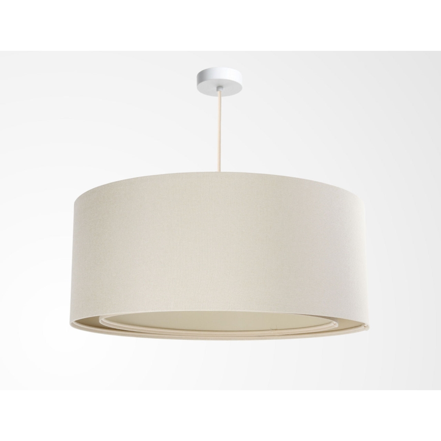 Závesný luster na lane BOHO TRINITI 1xE27/60W/230V, priemer 50 cm, krémový