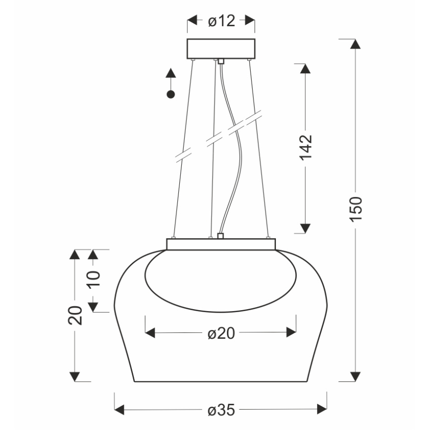Závesný luster na lane INSIEME 1xGX53/10W/230V dymová béžová