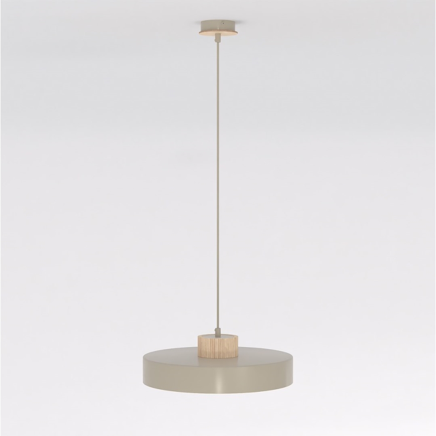 Závesný luster na lane KIVI 1xE27/15W/230V béžový