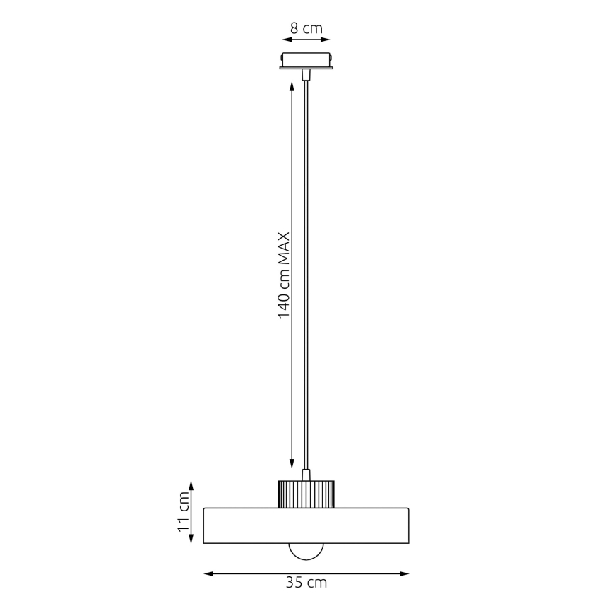 Závesný luster na lane KIVI 1xE27/15W/230V béžový