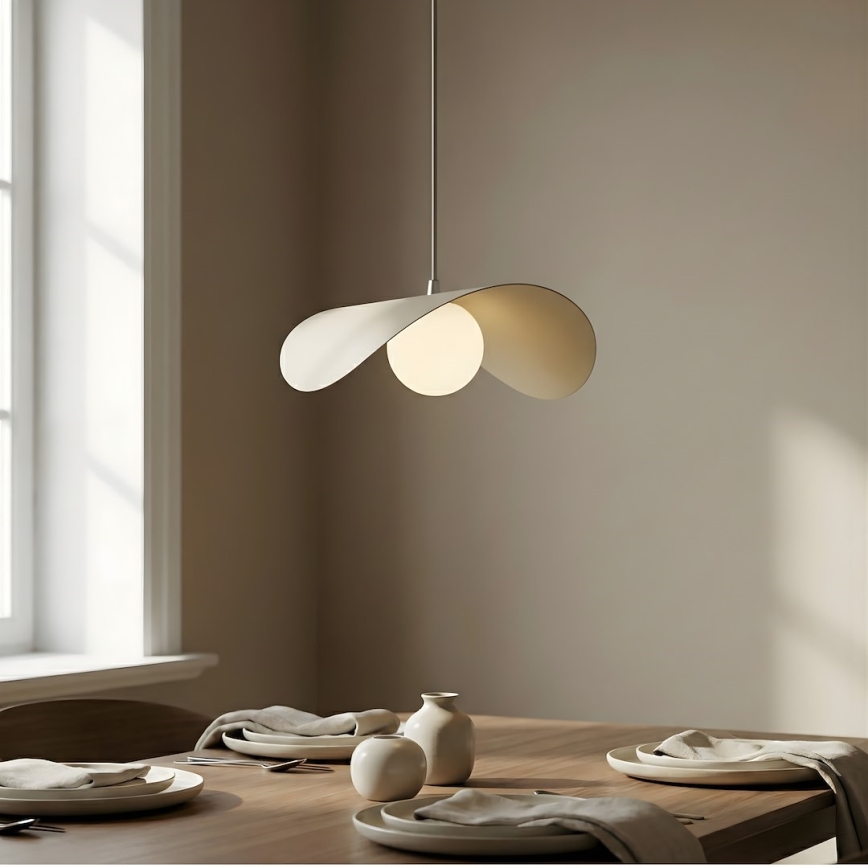 Závesný luster na lane RITUAL 1xG9/8W/230V béžový